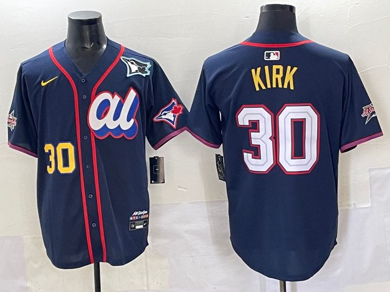 Men 2025 Toronto Blue Jays #30 Kirk Blue Nike MLB All Star Jersey 003->toronto blue jays->MLB Jersey